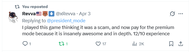 A player's written note about Civic Desk